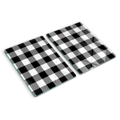 Glas-Schneidebrett mit Karomuster