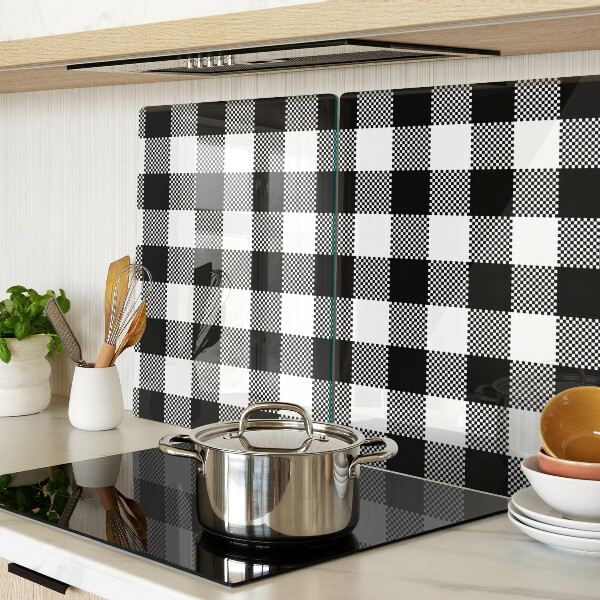 Glas schneidebrett Karomuster