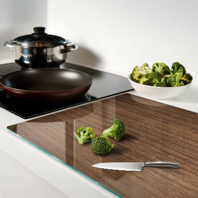 Schneidebrett Glas mit Oberfläche aus Walnussholz