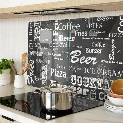 Schneidebrett aus Glas zum Vorbereiten von Speisen und Servieren von Getränken