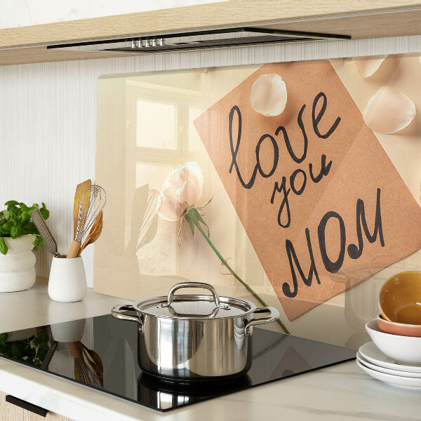 Schneidebrett mit Motiv 'Liebe und Blumen'