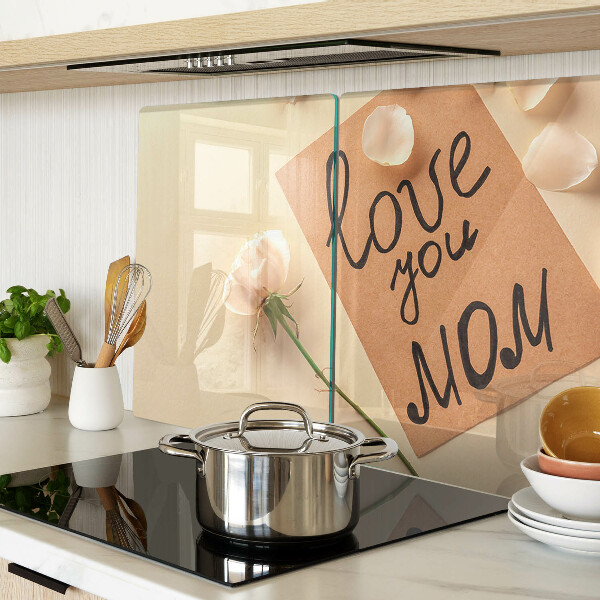 Schneidebrett mit Motiv 'Liebe und Blumen'