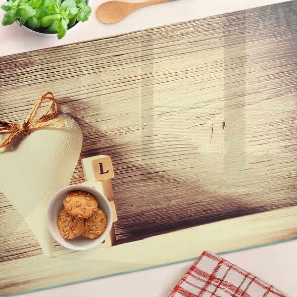 Glas schneidebrett Liebe und Herz