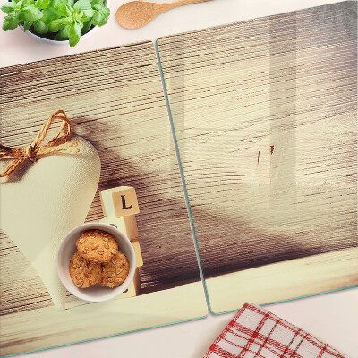 Glas schneidebrett Liebe und Herz