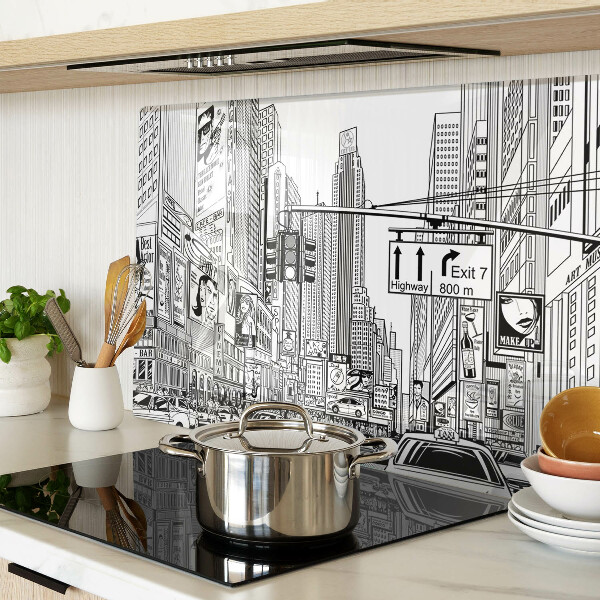 Schneidebrett New York im Comic-Stil