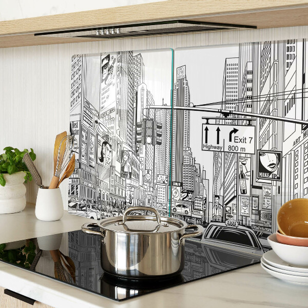 Schneidebrett New York im Comic-Stil