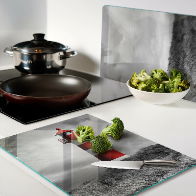 Schneidebrett Ein Leuchtturm in der Landschaft