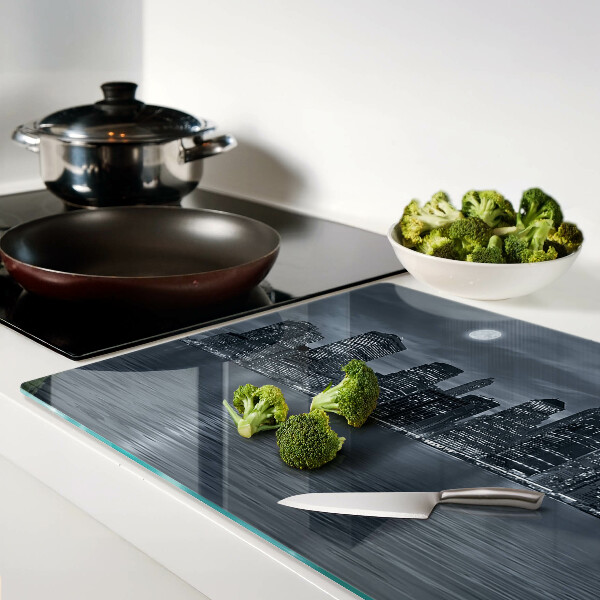 Schneidebrett glas Panorama der nächtlichen Stadt