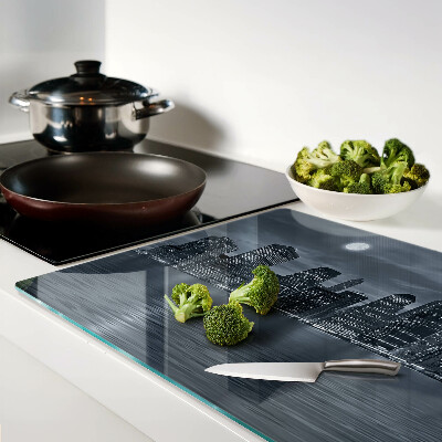 Schneidebrett glas Panorama der nächtlichen Stadt