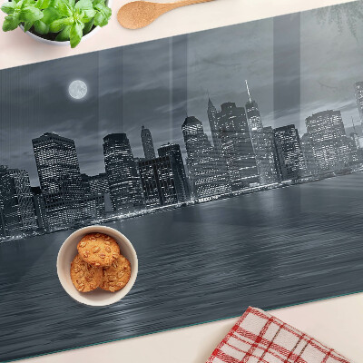 Schneidebrett glas Panorama der nächtlichen Stadt