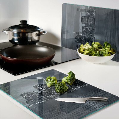 Schneidebrett glas Panorama der nächtlichen Stadt