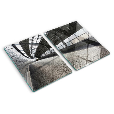 Glas schneidebrett Moderne Architektur und Geometrie