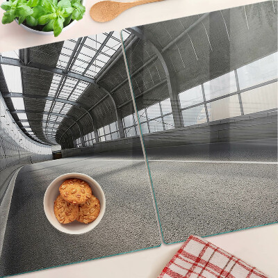 Glas schneidebrett Moderne Architektur und Geometrie