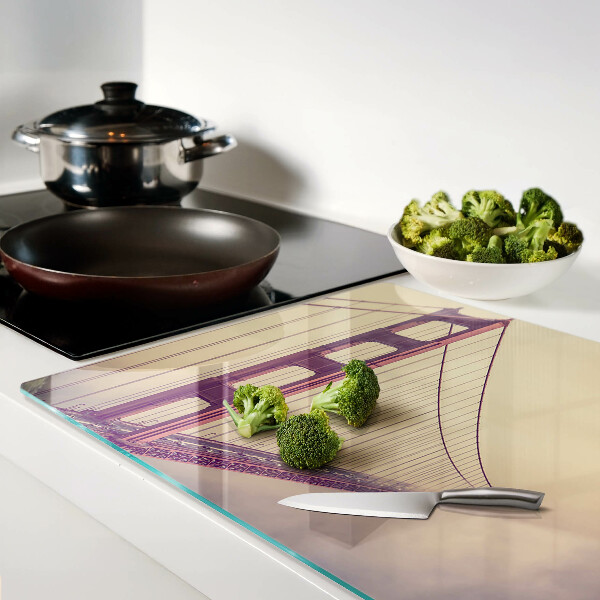 Glas schneidebrett Vintage Golden Gate Bridge