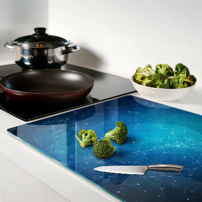 Glas schneidebrett Motiv aus geometrischen Linien und Punkten