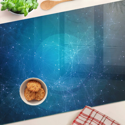 Glas schneidebrett Motiv aus geometrischen Linien und Punkten