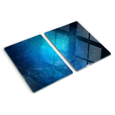 Glas schneidebrett Motiv aus geometrischen Linien und Punkten