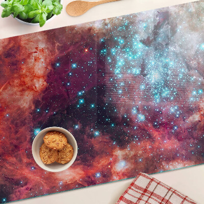 Schneidebrett Kosmische Landschaft mit Sternen