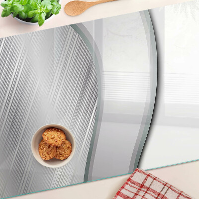 Glas schneidebrett Abstraktes Wellenmuster