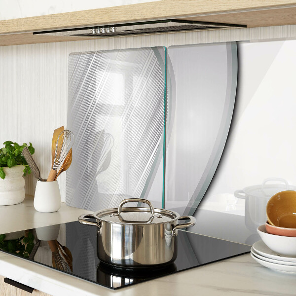 Glas-Schneidebrett mit abstraktem Wellenmuster