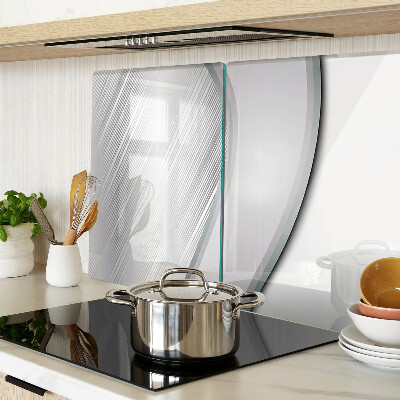 Glas-Schneidebrett mit abstraktem Wellenmuster