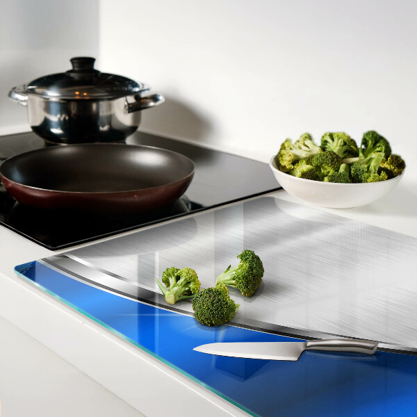 Schneidebrett Metallisches Muster mit blauen Akzenten