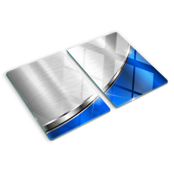 Schneidebrett Metallisches Muster mit blauen Akzenten