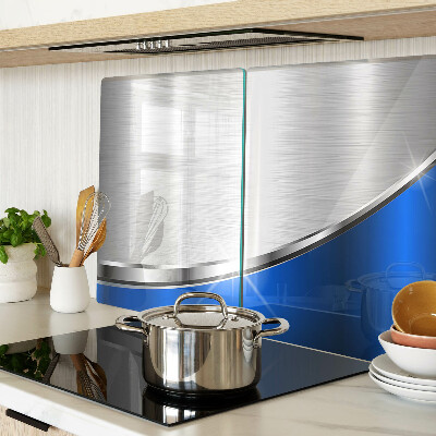 Schneidebrett Metallisches Muster mit blauen Akzenten