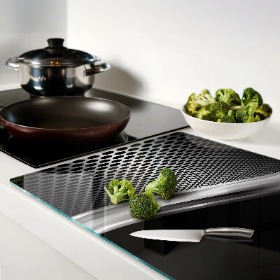 Schneidebrett Glas mit futuristischem Wellenmuster