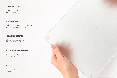 Schneidebrett Glas in sechseckiger halbtransparenter Ausführung