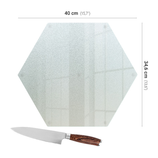 Schneidebrett glas Hexagonal semitransparent
