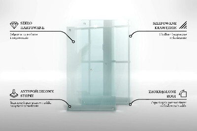 Glasbrett in transparenter Ausführung mit doppelter Stärke