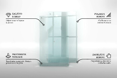 Glasbrett in transparenter Ausführung mit doppelter Stärke
