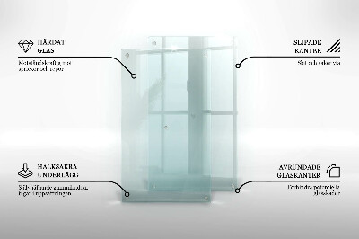 Glasbrett in transparenter Ausführung mit doppelter Stärke