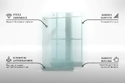 Glasbrett in transparenter Ausführung mit doppelter Stärke