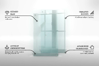 Glasbrett in transparenter Ausführung mit doppelter Stärke