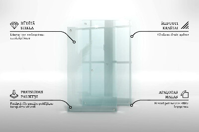 Glasbrett in transparenter Ausführung mit doppelter Stärke