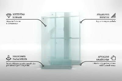Glasbrett in transparenter Ausführung mit doppelter Stärke