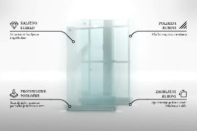 Glasbrett in transparenter Ausführung mit doppelter Stärke