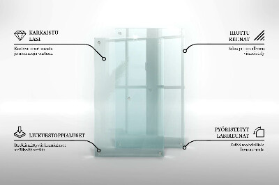 Glasbrett in transparenter Ausführung mit doppelter Stärke