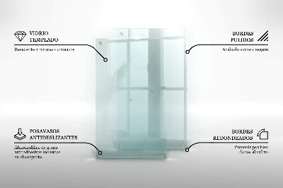 Glasbrett in transparenter Ausführung mit doppelter Stärke