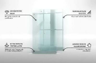 Glasbrett in transparenter Ausführung mit doppelter Stärke