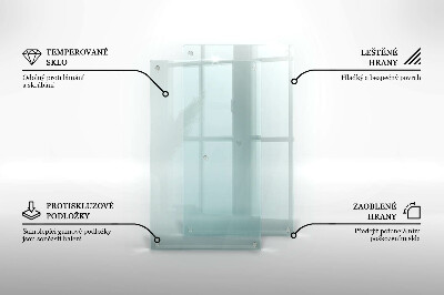 Glasbrett in transparenter Ausführung mit doppelter Stärke
