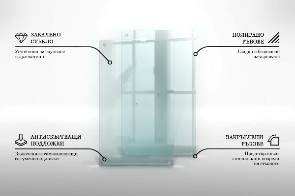 Glasbrett transparent podwójna