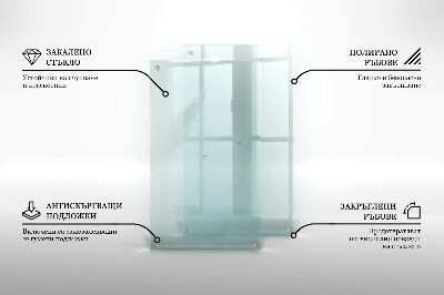Glasbrett in transparenter Ausführung mit doppelter Stärke
