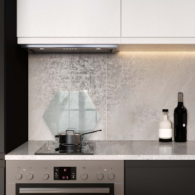 Schneidebrett aus Glas in transparenter hexagonaler Form