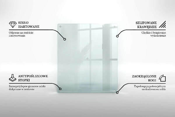 Glasschneidebrett in rechteckiger Form und transparentem Design