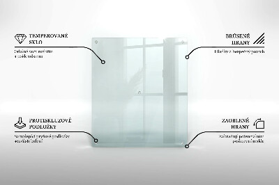 Glasschneidebrett rechteckig transparent prostokątna