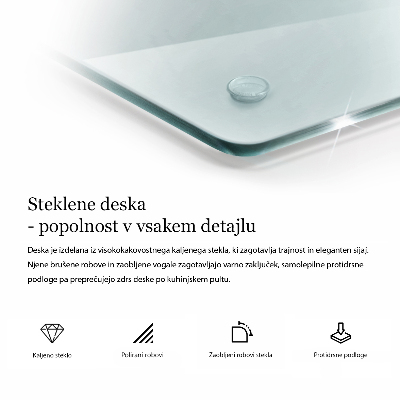 Glasschneidebrett Rechteckig transparent
