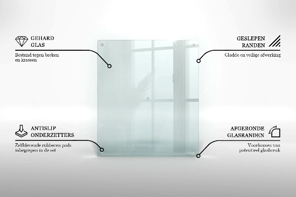 Glasschneidebrett Rechteckig transparent